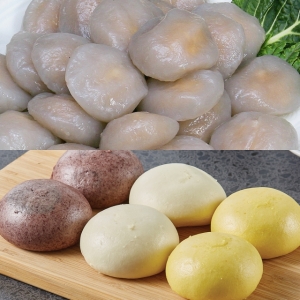 밀원본가 안흥찐빵,감자떡  50입 1.5Kg 1봉 + 삼색찐빵 30입 1.5kg 1box